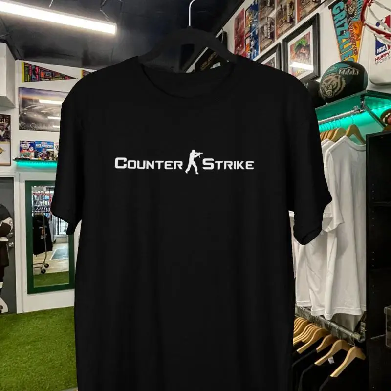 Esports Gaming Logo - Vintage Counter Strike metinli Logo Tişörtü