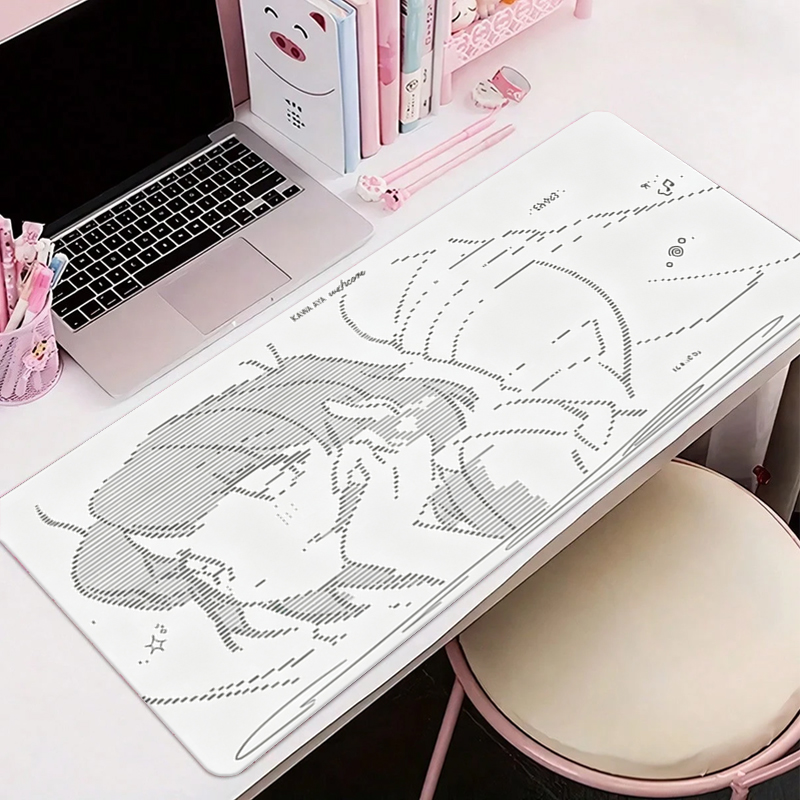 Esports Gaming Desk - 1 adet deri Mouse Pad Anime