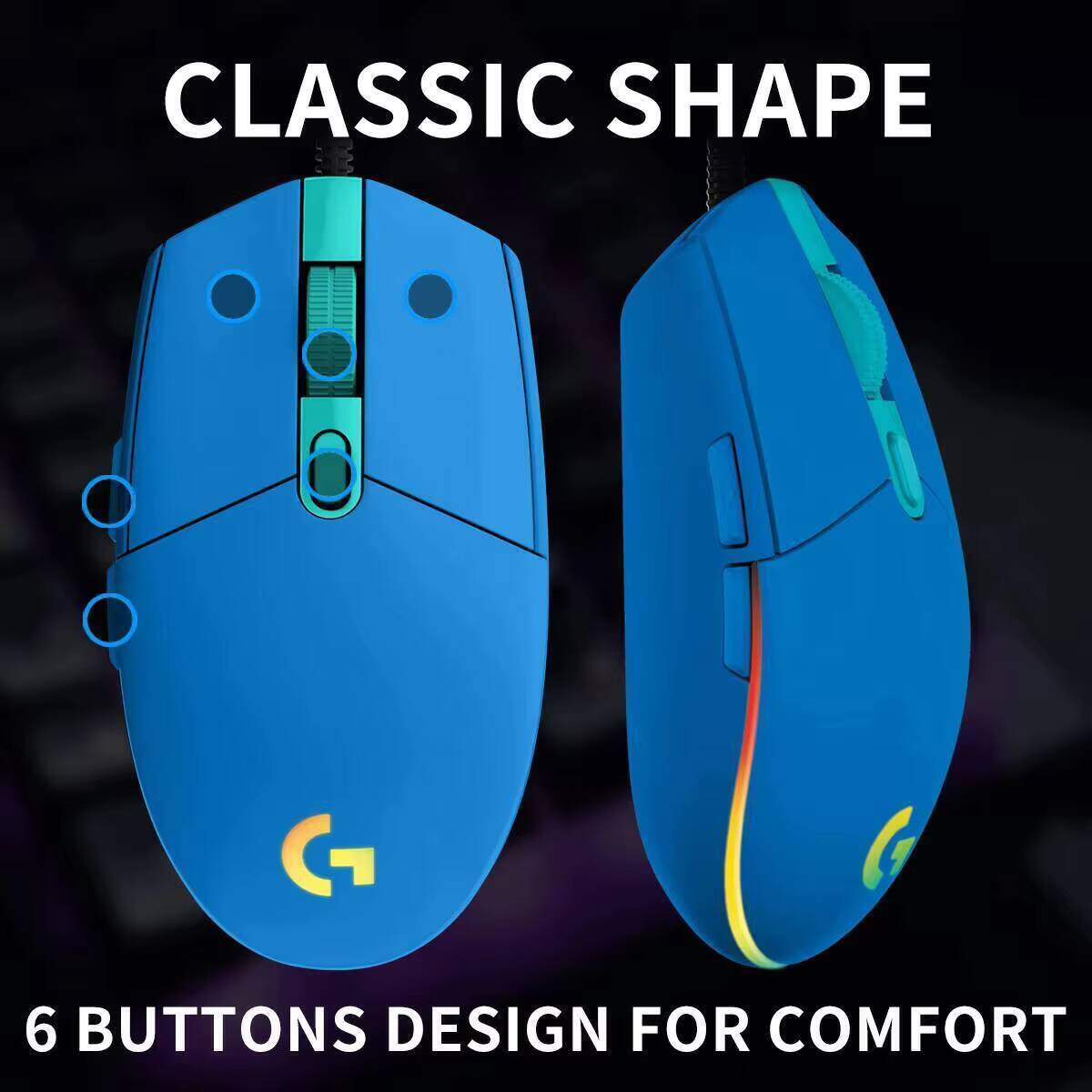 Logitech G203 Kablolu Oyun Mou - Logitech Mouse G203 incelemesi ve fiyatı